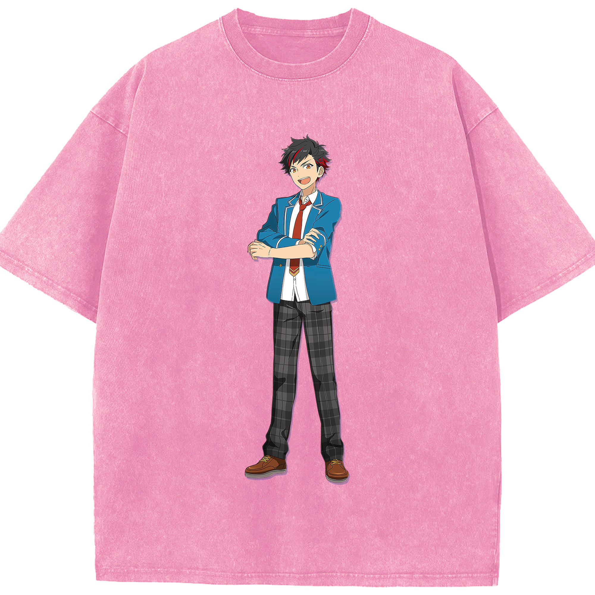 （画像用） あんさんぶるスターズ! Ensemble Stars 綿100% ヴィンテージ風 半袖Tシャツ（フロントプリント）
